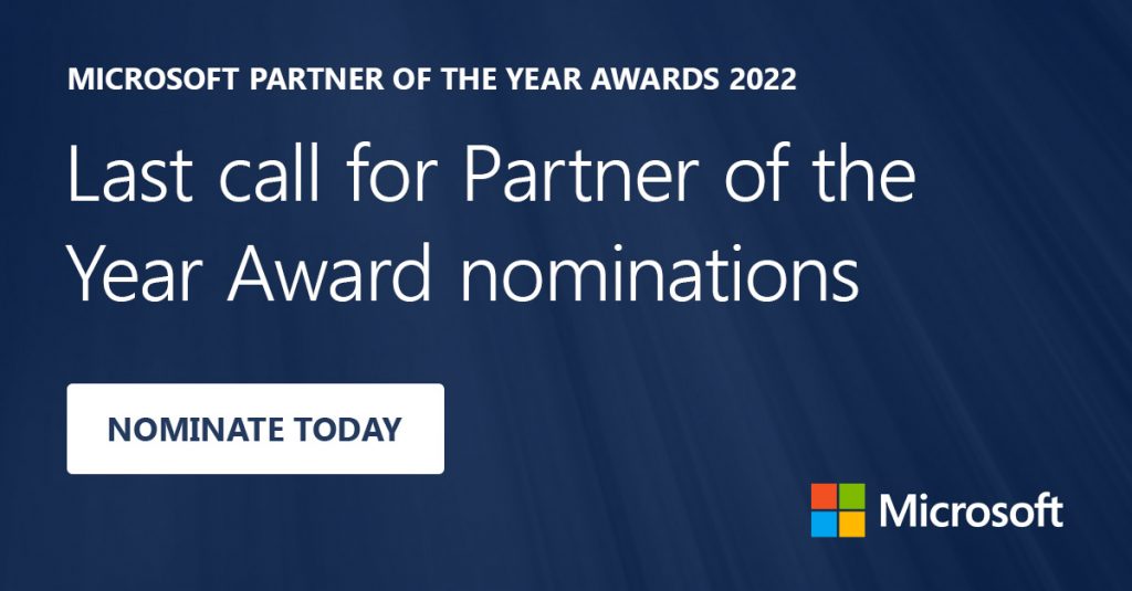 Last Call for Partner of the Year Award Nominations